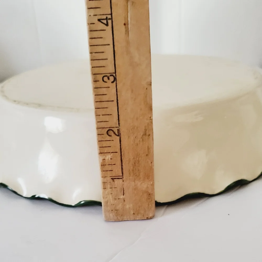 Vintage Buckeye Country Kitchen Stoneware Deep Dish Pie Plate Painted Fruit